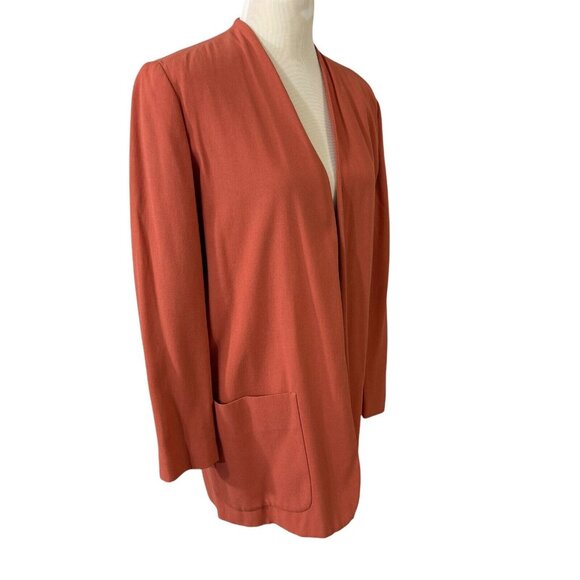 Byblos Made in Italy Lined Orange Blazer Jacket Size 40 US Size 6 Vintage 1990s - Picture 1 of 11